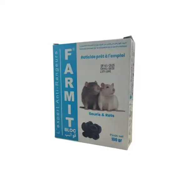 RATICIDE EN BLOC 100G FARMIT