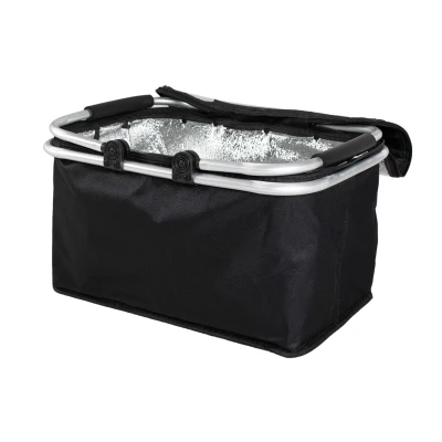 PANIER DE PIQUE-NIQUE ISOTHERME PLIABLE COULEUR UNIE - 3