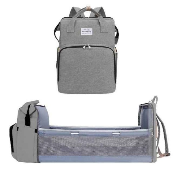 SAC À DOS À LANGER PORTABLE POUR BÉBÉ AVEC LIT INTÉGRÉ