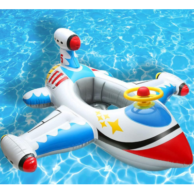 BOUÉE D’AVION GONFLABLE AVEC VOLANT 100*100CM COULEURS  - 3 BOUÉE D’AVION GONFLABLE AVEC VOLANT 100*100CM COULEURS  - 3