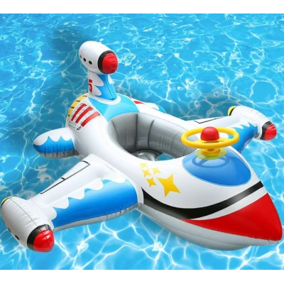 BOUÉE D’AVION GONFLABLE AVEC VOLANT 100*100CM COULEURS - 3