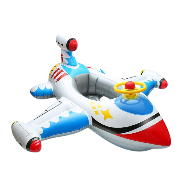 BOUÉE D’AVION GONFLABLE AVEC VOLANT 100*100CM COULEURS