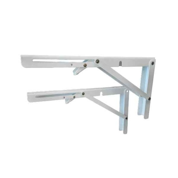 SUPPORT CONSOLE PLIABLE MURAL BLANC 40*12CM