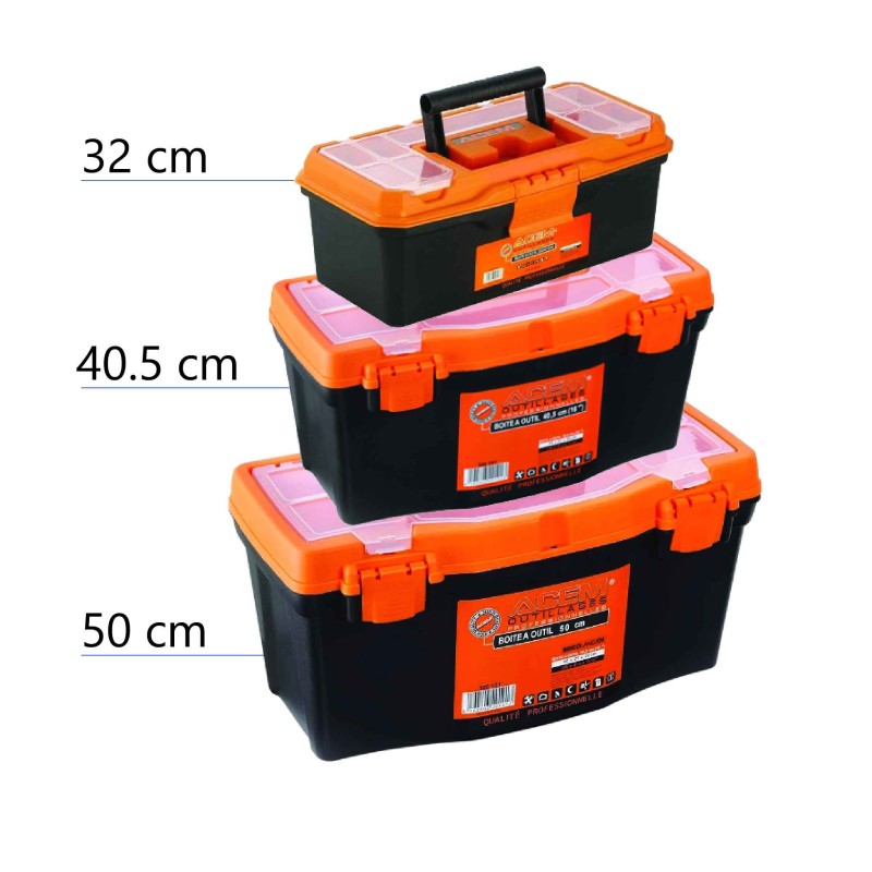 PACK 3 BOÎTES À OUTILS 32+40,5+50CM ACEM ACEM - 1 PACK 3 BOÎTES À OUTILS 32+40,5+50CM ACEM ACEM - 1