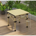 TABLE DE CAMPING PLIABLE EN MÉTAL CARRÉ  - 3