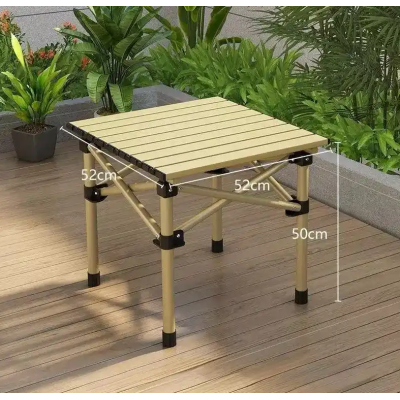 TABLE DE CAMPING PLIABLE EN MÉTAL CARRÉ  - 3