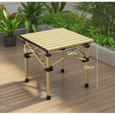 TABLE DE CAMPING PLIABLE EN MÉTAL CARRÉ  - 3