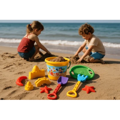 SEAU DE PLAGE ET SES ACCESSOIRES COULEURS  - 2