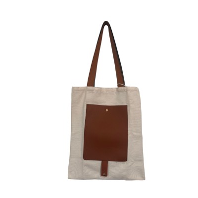 TOTE BAG PLIABLE AVEC FERMETURE 40*31CM COULEURS  - 1