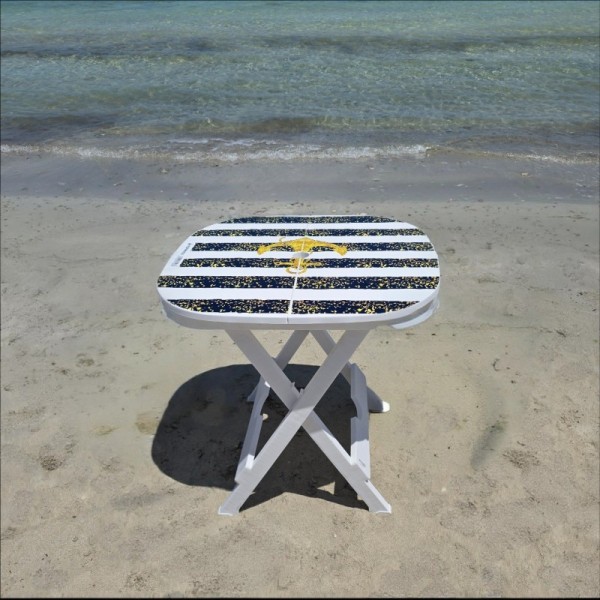 TABLE PLIANTE VALENTINA EN PLASTIQUE MOTIF SOFPINCE