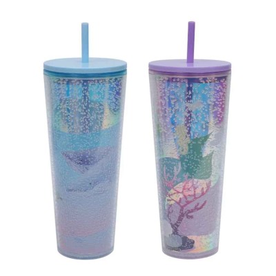 GOBELET DOUBLE PAROI AVEC PAILLE ET COUVERCLE 750ML - 5 GOBELET DOUBLE PAROI AVEC PAILLE ET COUVERCLE 750ML - 5