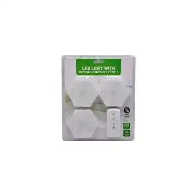 LOT DE 3 LAMPES SPOT LED SANS FIL AVEC TÉLÉCOMMANDE - 3