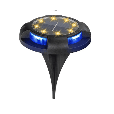 SPOT SOLAIRE LED RGB ENCASTRABLE AU SOL 12 LUMIÈRES ÉTANCHE IP65  - 1