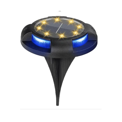 SPOT SOLAIRE LED RGB ENCASTRABLE AU SOL 12 LUMIÈRES ÉTANCHE IP65  - 1