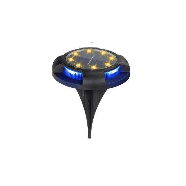 SPOT SOLAIRE LED RGB ENCASTRABLE AU SOL 12 LUMIÈRES ÉTANCHE IP65