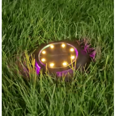 SPOT SOLAIRE LED RGB ENCASTRABLE AU SOL 12 LUMIÈRES ÉTANCHE IP65  - 2