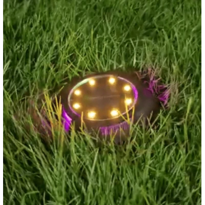 SPOT SOLAIRE LED RGB ENCASTRABLE AU SOL 12 LUMIÈRES ÉTANCHE IP65  - 2