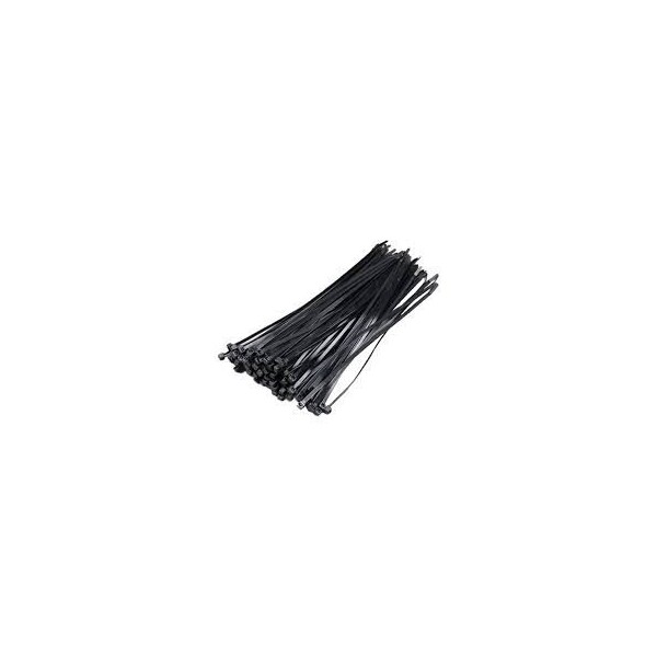 LOT DE 100 COLLIERS DE SERRAGE NYLON 150*3.5MM NOIR