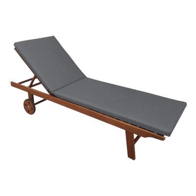 MATELAS DE TRANSAT IMPERMÉABLE 180x55x4CM GRIS POUFFY  - 1