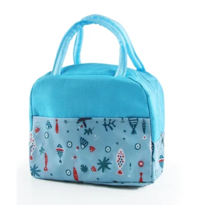 SAC À GOÛTER ISOTHERME 23*11.5*20CM AVEC POCHE COULEURS  - 3