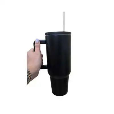 GOBLET ISOTHERME EN ACIER INOXYDABLE 1200ML AVEC PAILLE ET POIGNÉE  - 3