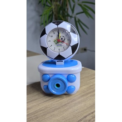 HORLOGE RÉVEIL AVEC TAILLE CRAYON EN FORME DE FOOTBALL  - 1