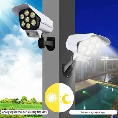 APPLIQUE LED SOLAIRE AVEC DÉTECTEUR DE MOUVEMENT FORME CAMÉRA 77 SMD LED 3 MODES - 2 APPLIQUE LED SOLAIRE AVEC DÉTECTEUR DE MOUVEMENT FORME CAMÉRA 77 SMD LED 3 MODES - 2