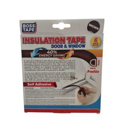 JOINT D’ÉTANCHÉITÉ ADHÉSIF DE FENÊTRE ET PORTE EN PVC MARRON 9MM*6M BOSS TAPE  - 3
