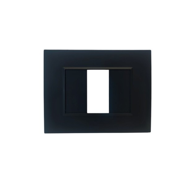 PLAQUE RECTANGULAIRE 1 MODULE NOIR MATT SYS43 SOMEF