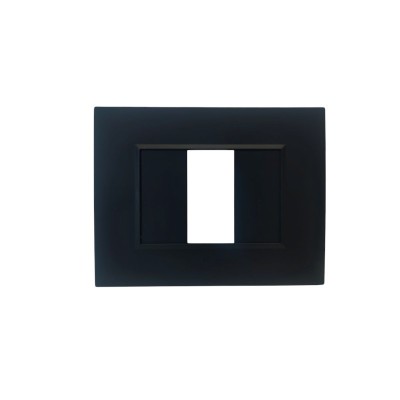 PLAQUE RECTANGULAIRE 1 MODULE NOIR MATT SYS43 SOMEF SOMEF - 2