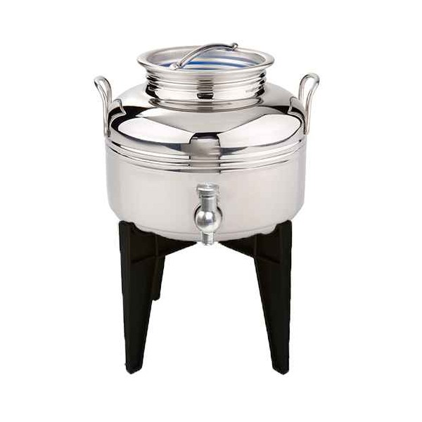 FÛT ALIMENTAIRE EN INOX 5 L AVEC ROBINET ET SUPPORT PVC SANSONE