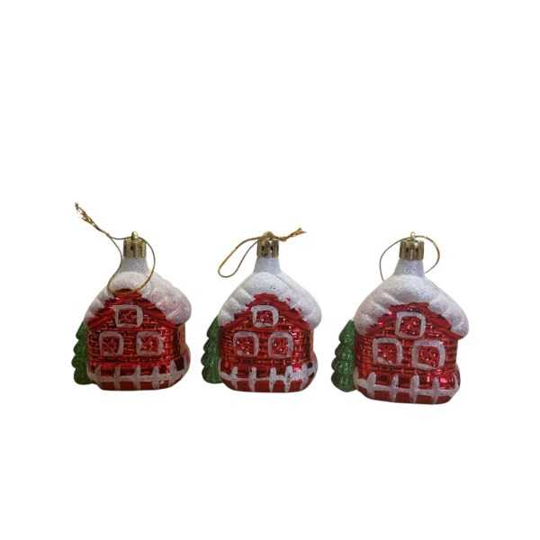 LOT DE 3 DECORATIONS DE SAPIN DE NOEL