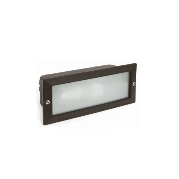 SPOT CONTRE MARCHE RECTANGULAIRE E27 NOIR LIGHTING