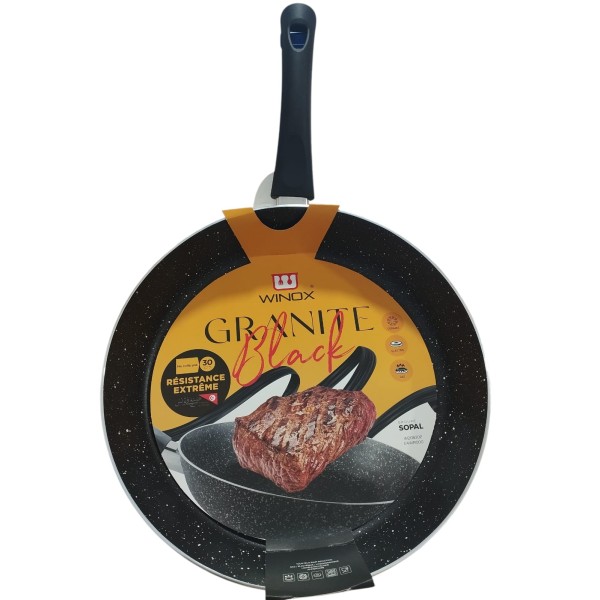 POÊLE EN GRANITE BLACK Ø30CM WINOX
