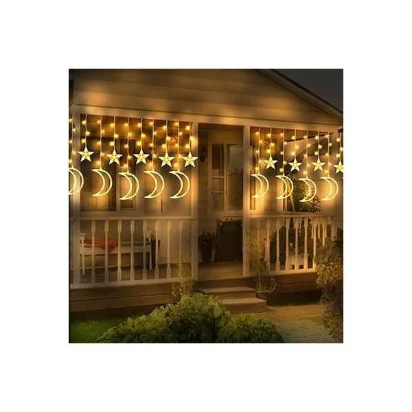 GUIRLANDE LUMINEUSE RAMADAN 3M ETOILE LUNE POUR EXTERIEUR/INTERIEUR 220V