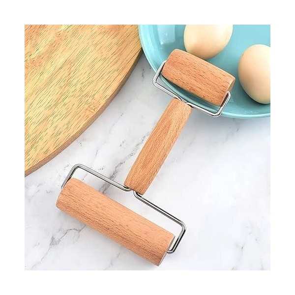 ROULEAU À PÂTISSERIE DOUBLE TÊTE EN BOIS
