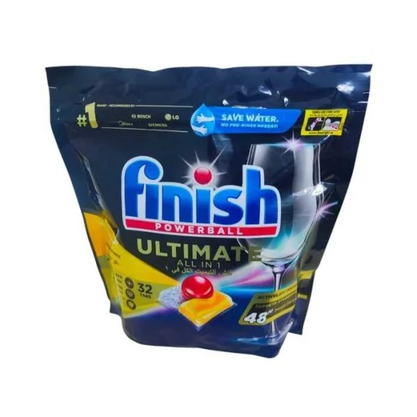 PACK DE 32 TABLETTES LAVE-VAISSELLE ULTIMATE ALL IN 1 CITRON FINISH