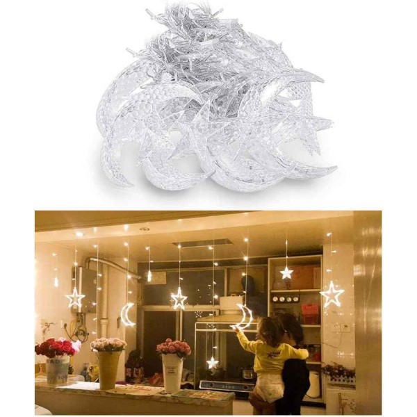 GUIRLANDE LUMINEUSE LED EN 12 MOTIFS EN FORME D'ÉTOILES DE 3M