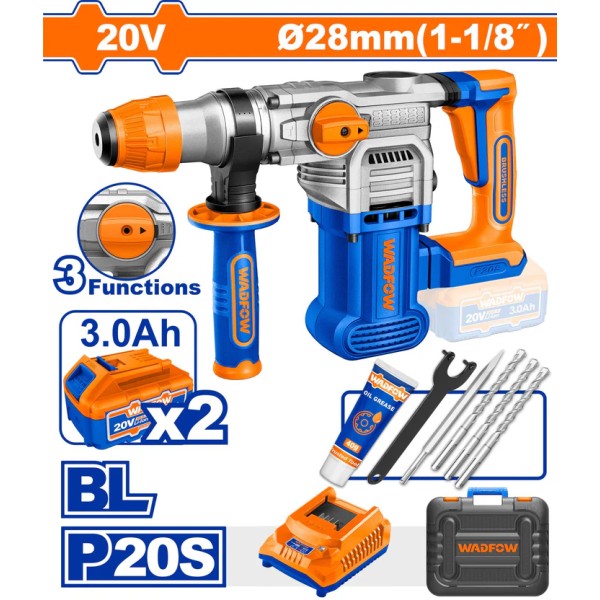 MARTEAU PERFORATEUR SDS-PLUS 28MM 20V WADFOW