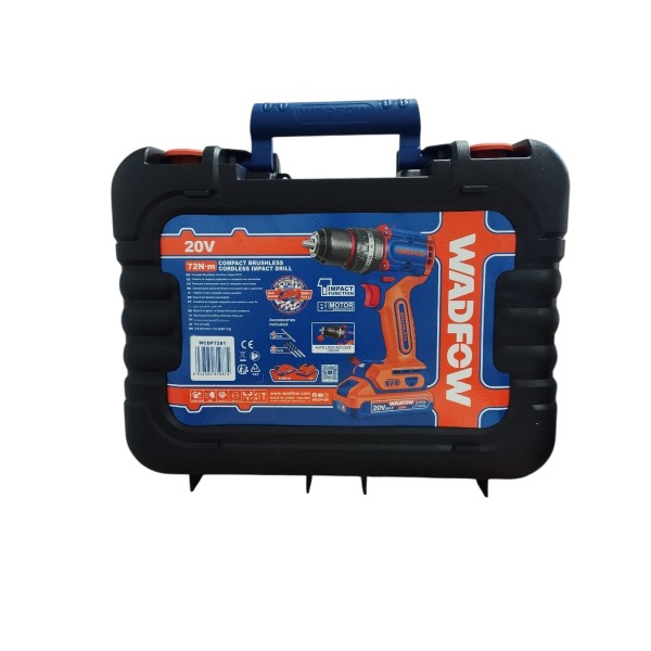 VISSEUSE PERCEUSE SANS FIL 20V AVEC 2 BATTERIES ET ACCESSOIRE 72N-m WADFOW