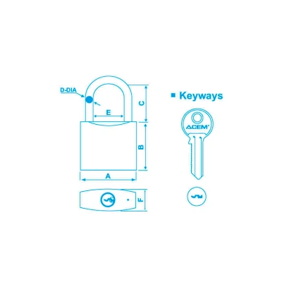 CADENAS GOLD PLATED 50MM ACEM