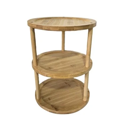 PRÉSENTOIR ROND ROTATIF À 3 NIVEAUX