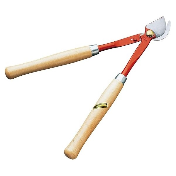 SÉCATEUR DE JARDIN À LAMES EN ACIER AVEC POIGNÉES EN BOIS 42CM ALTUNA