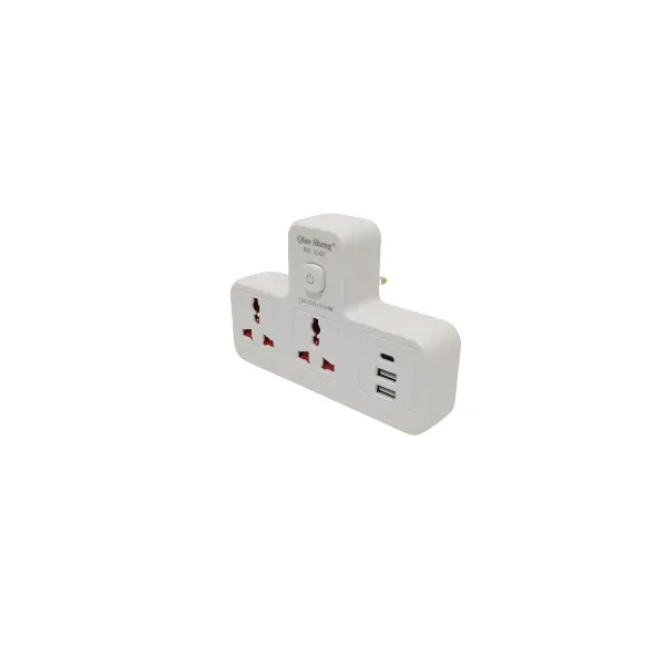 MULTIPRISE MURALE UNIVERSELLE AVEC 2 PORTS USB 1 PORT TYPE C ET LAMPE TACTILE