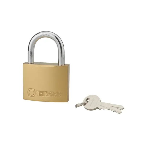 CADENAS EN LAITON 60MM AVEC 2 CLÉS THIRARD