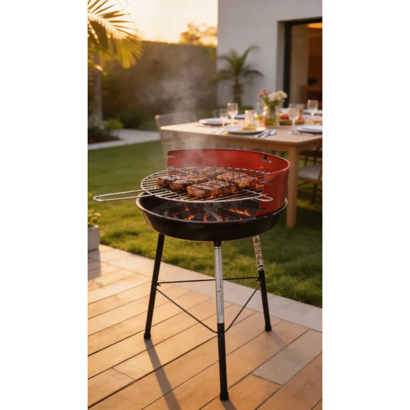 BARBECUE À CHARBON BEACH SUR PIED Ø36 EN ACIER SOMAGIC