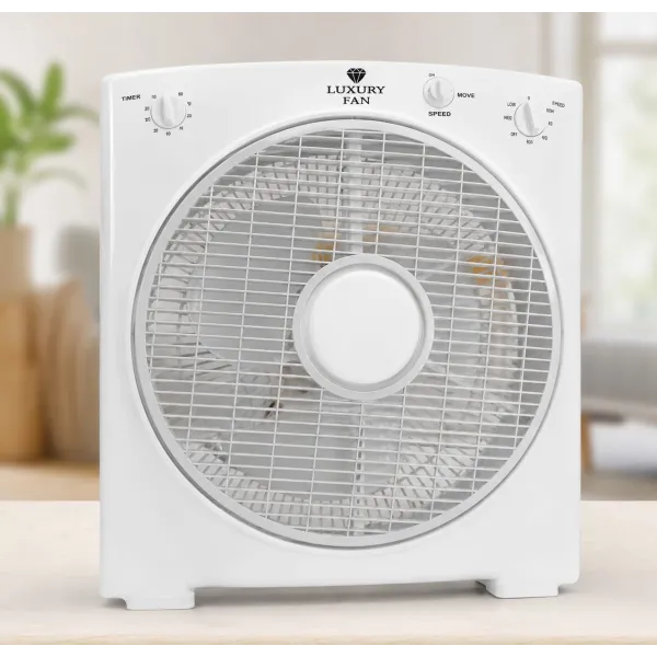 VENTILATEUR DE TABLE CARRÉ EN PLASTIQUE 60W LUXURY FAN