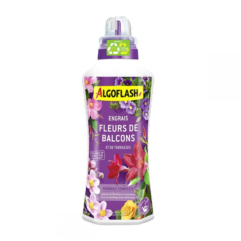 ENGRAIS FLEURS DE BALCONS ET DE TERRASSES 1L ALGOFLASH