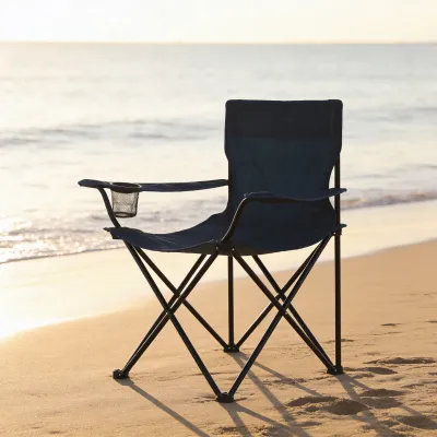 CHAISE DE CAMPING PLIABLE EN TOILE  - 1