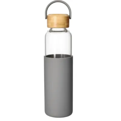 BOUTEILLE EN VERRE 550ML AVEC BOUCHON EN BAMBOU